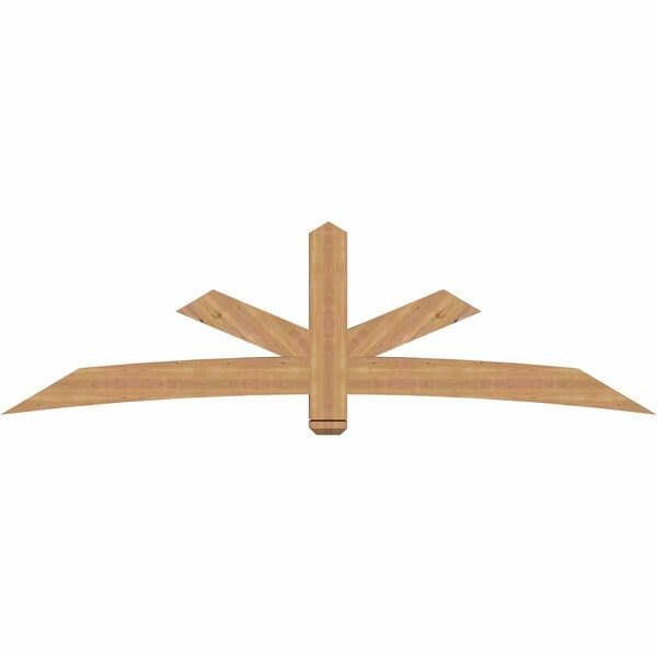 Ekena Millwork Alberta Smooth Timber Gable Bracket, Western Red Cedar, 96"W x 28"H x 5 1/2"D x 5 1/2"F, 7/12 Pitch GBW096X28X0606ALB00SWR - main